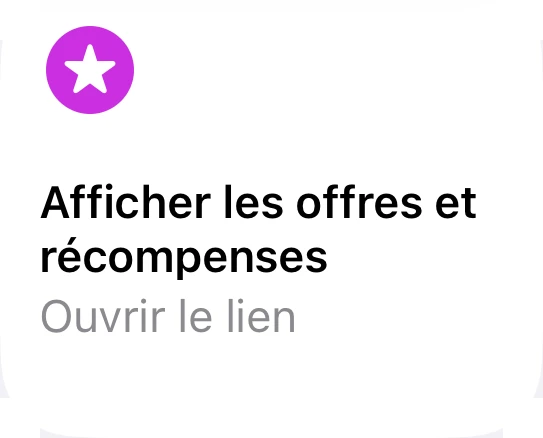 Afficher les offres et récompenses